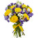 bouquet of yellow roses and irises. Antalya