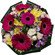 Rumba. Tight, rich round bouquet of gerbera daisies, spray roses, chrysanthemums and alstroemerias.. Antalya