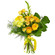 Yellow bouquet of roses and chrysanthemum. Antalya
