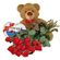 You and me!. This lovely teddy bear along with chocolates and roses will be the best gift for your loved one!. Antalya
