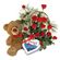 You are My Valentine!. A basket of red roses with greens, plush teddy and delicious  chocolates in a heart-shaped box.

. Antalya