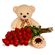 Sweet Celebration!. This excellent gift set of a cake, roses and a teddy bear will surely bring joy to a recipient!. Antalya