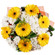 Sunny Day. This expressive arrangement in yellow and white colors combines brightness and tederness very well. This bouquet of gerberas and chrysanthemums is a perfect gift idea.. Antalya