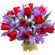 Violetta. Bright spring bouquet of tulips and irises.. Antalya